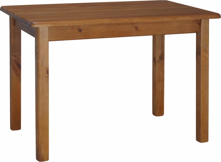Tavolo in legno massiccio di pino nel colore rovere 90 x 60 cm