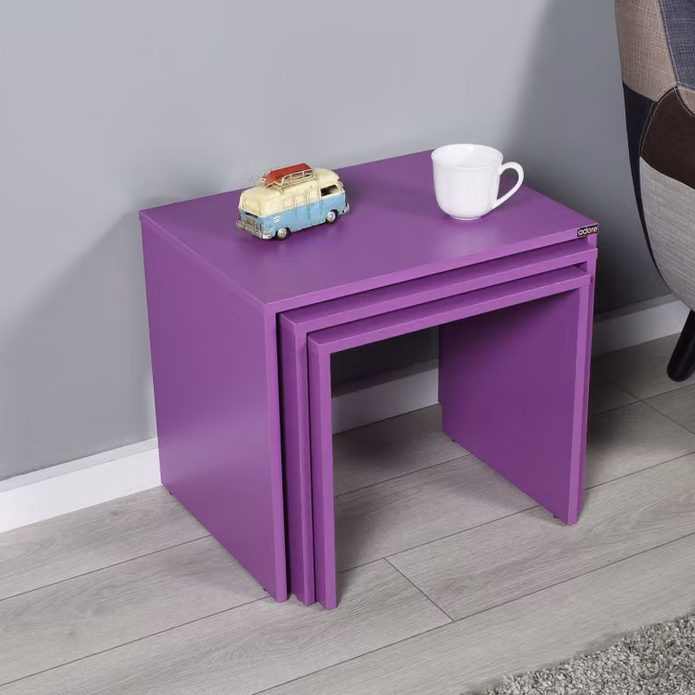 Skye Decor, Shp-103-Uu-1, tavolino, viola, 100 % MELAMINE COATED SLIPBOARD, 55 x 40 x 47 cm