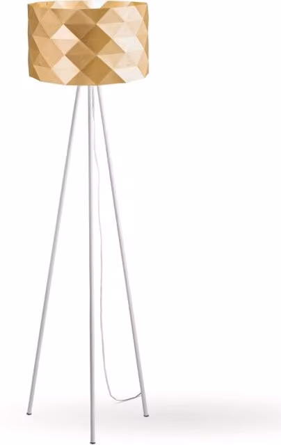 Piantana Moderna 3 Piediprisma Polilux ® New Gold E Metallo 1 Luce E27
