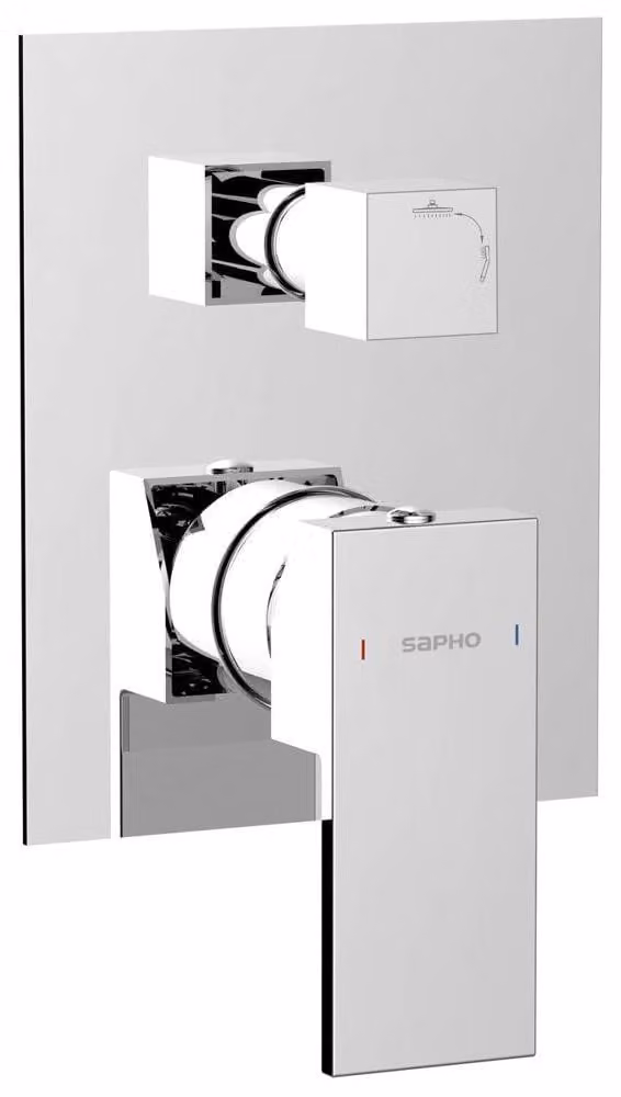 Miscelatore da incasso per doccia CUBEMIX, 2 vie, cromo
