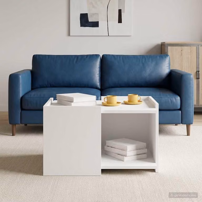 Maison Exclusive - Tavolino bianco 50,5 x 50 x 33 cm in materiale derivato dal legno