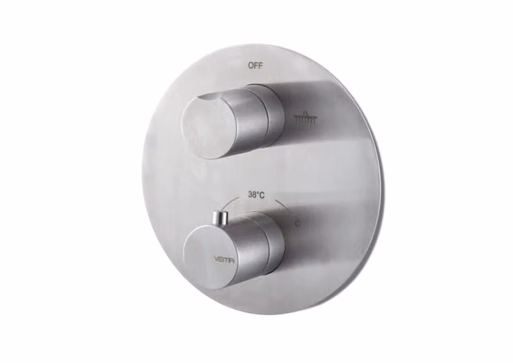 Miscelatore doccia termostatico incasso acciaio inox Vema WELLNESS STEEL V08115 - Satinato