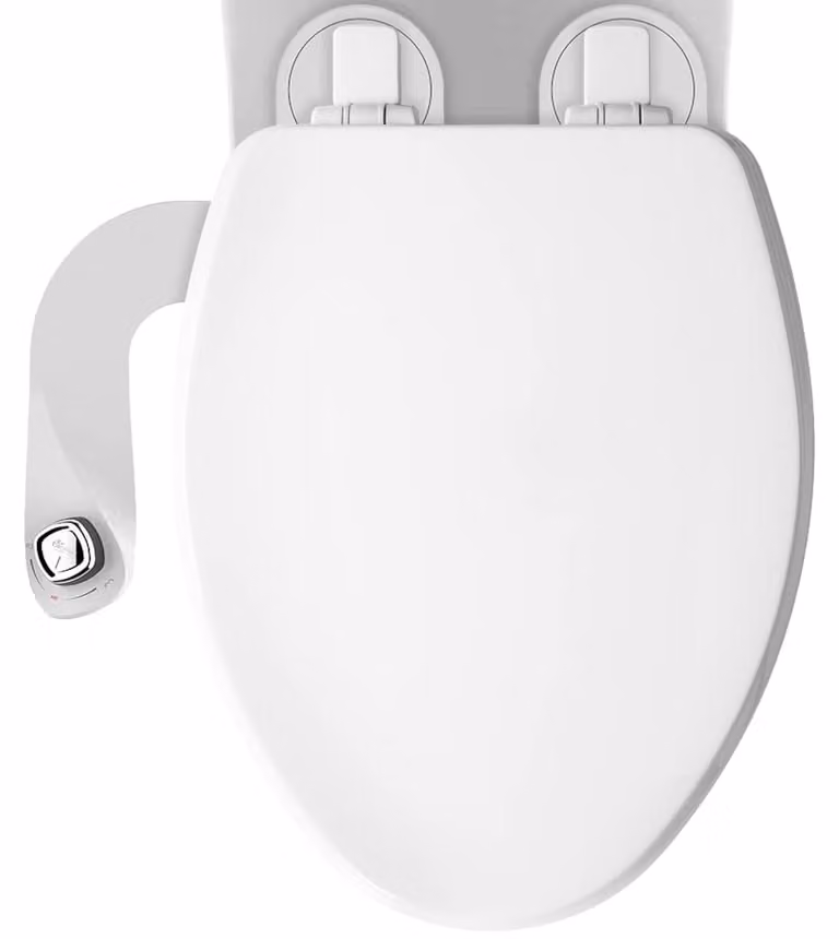 Set bidet con sedile per WC, chiusura rallentata, allungato, bianco