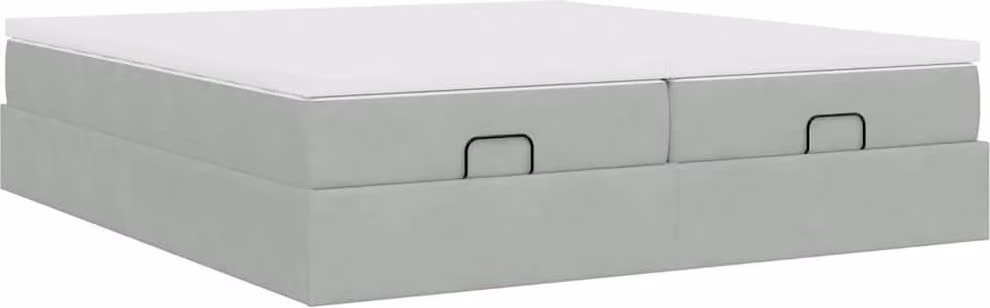 Struttura Letto Pouf con Materassi 180x200 cm Velluto