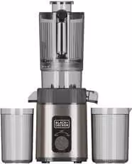 Estrattore elettrico slow juicer Black & Decker BXJE4800E in acciaio inox color argento da 200W
