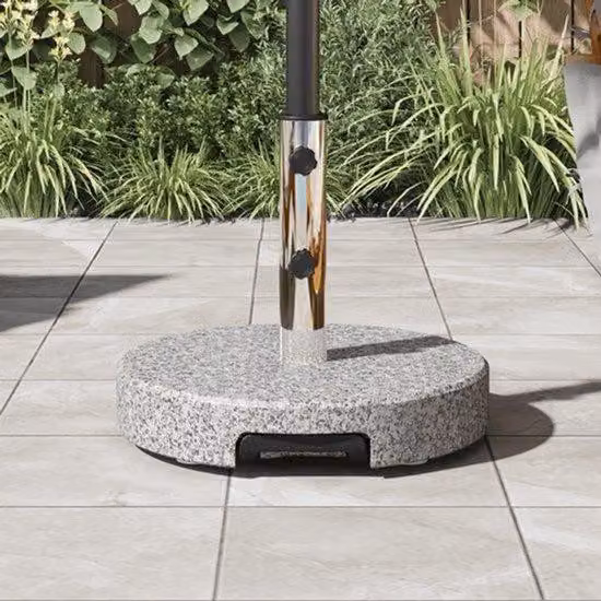 Supporto per ombrellone, resistente al vento, base antiscivolo Acciaio al carbonio, peso 29 kg, colore grigio