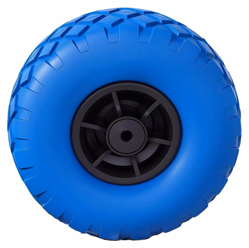 Ruote gonfiabili per rimorchi di imbarcazioni, elevata capacità di carico, design compatto, colore blu cielo