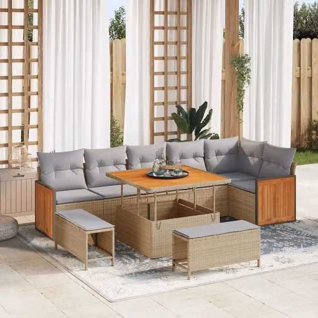 Set Divano da Giardino 11 pz 9-Numero di posti 3365267