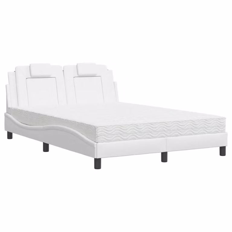 Maison Exclusive - Letto "Viana" con materasso bianco 140x200 cm in ecopelle
