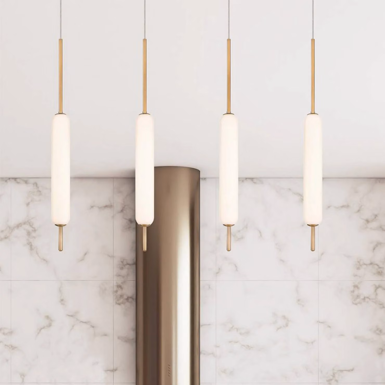 Quintiesse Lampada a sospensione CUMBERLAND, dimmerabile, Ottone / Oro, Soggiorno / Sala da pranzo, Metallo, Moderno, Lampada a sospensione