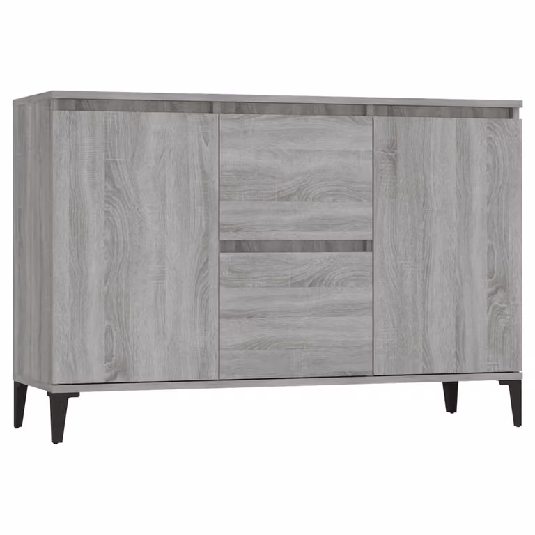 Credenza Grigio Sonoma 102x35x70 cm in Legno Multistrato