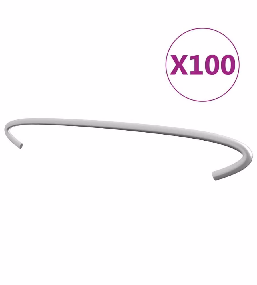 Ganci per Gabbione 100 pz in Acciaio Zincato 30 cm