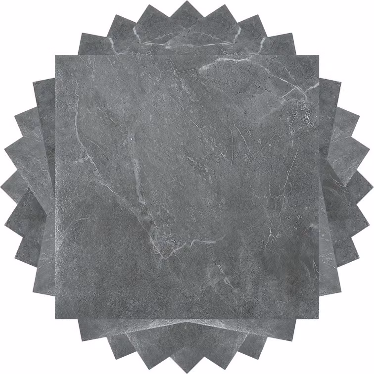 Pavimento vinilico Jopassy, pavimento in PVC, piastrelle autoadesive, effetto marmo, grigio, ca.5m²/55 piastrelle