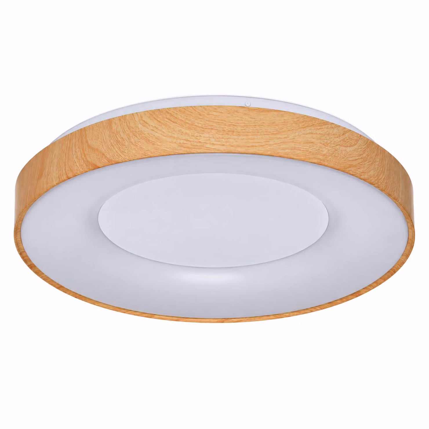 plafoniera LED rotonda da 40W - CCT 3000K / 4000K / 6000K - Luce selezionabile - IP20 - Effetto legno - Ø50 cm