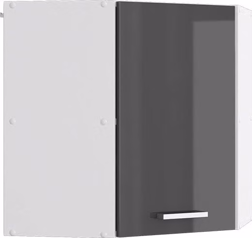 Pensile ad angolo Vicco R-Line Antracite lucido con anta per cucina e bagno L 57 cm x P 34,1 cm x H 60 cm