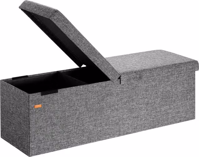 Cassapanca Casaria® grigio con imbottitura rimovibile L: 115 cm, P: 38 cm, H: 38 cm – 1