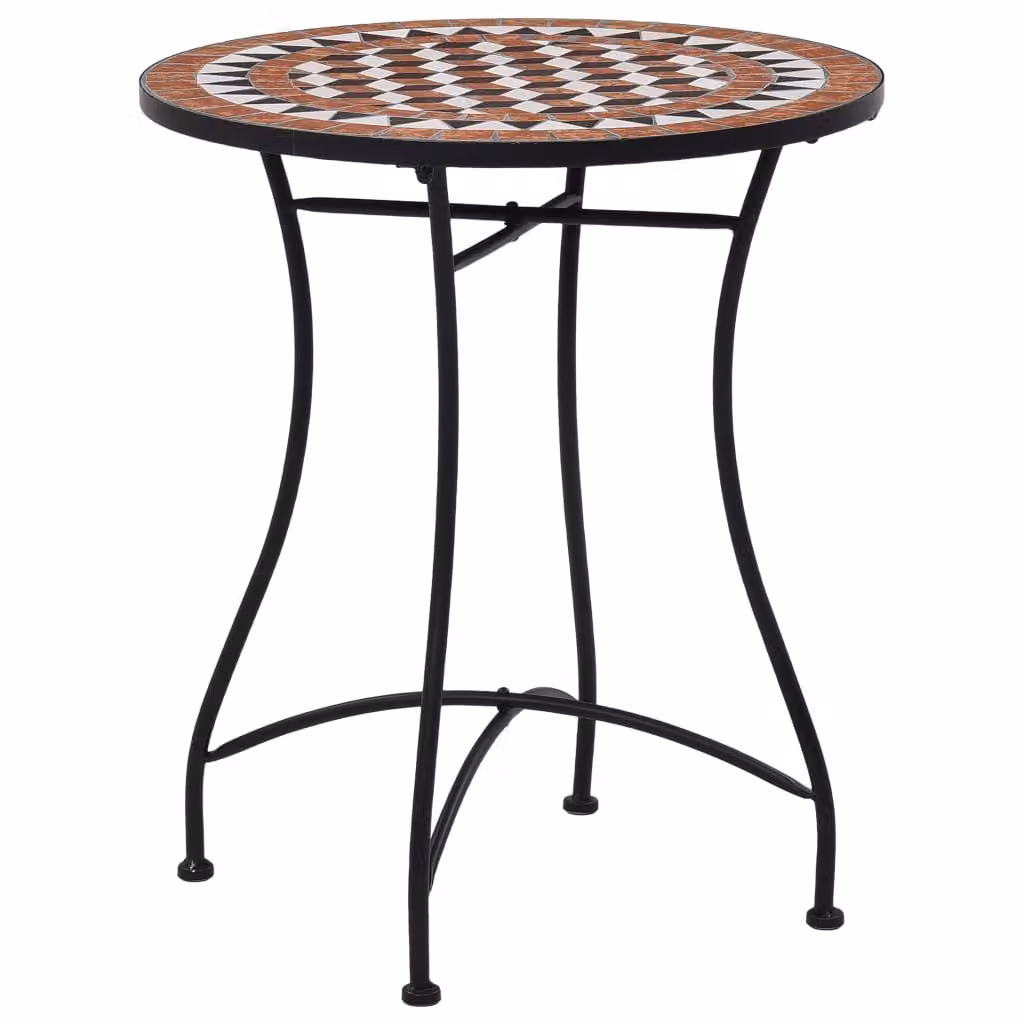 set bistrot 3 pezzi in Vetroceramica mosaico terracotta
