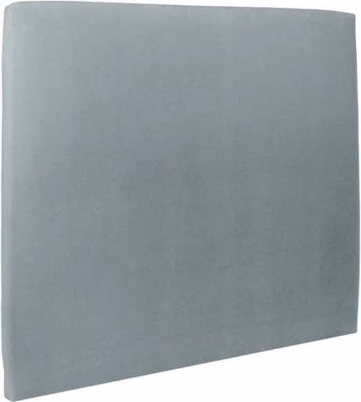 Testiera in tessuto in velluto grigio blu liscio L150 cm