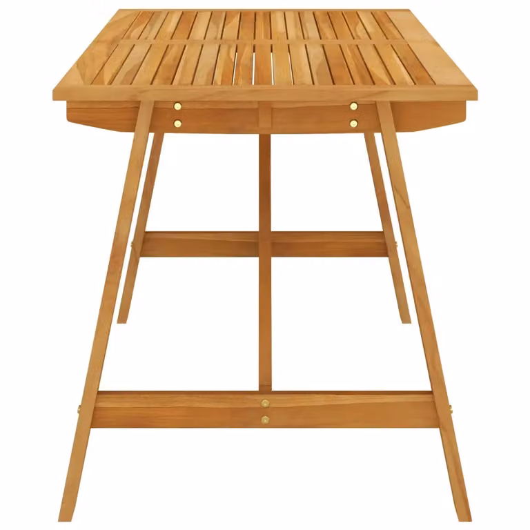 Set da pranzo da giardino vidaXL in legno di acacia oliato, 7 pezzi, Grigio, Nero, Marrone