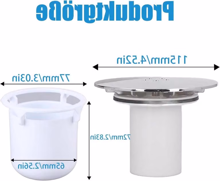 Copertura per scarico doccia, tappo di scarico in plastica sostituibile per bagno, vasca da bagno e cucina, adatto per fori da 90 mm, impermeabile e