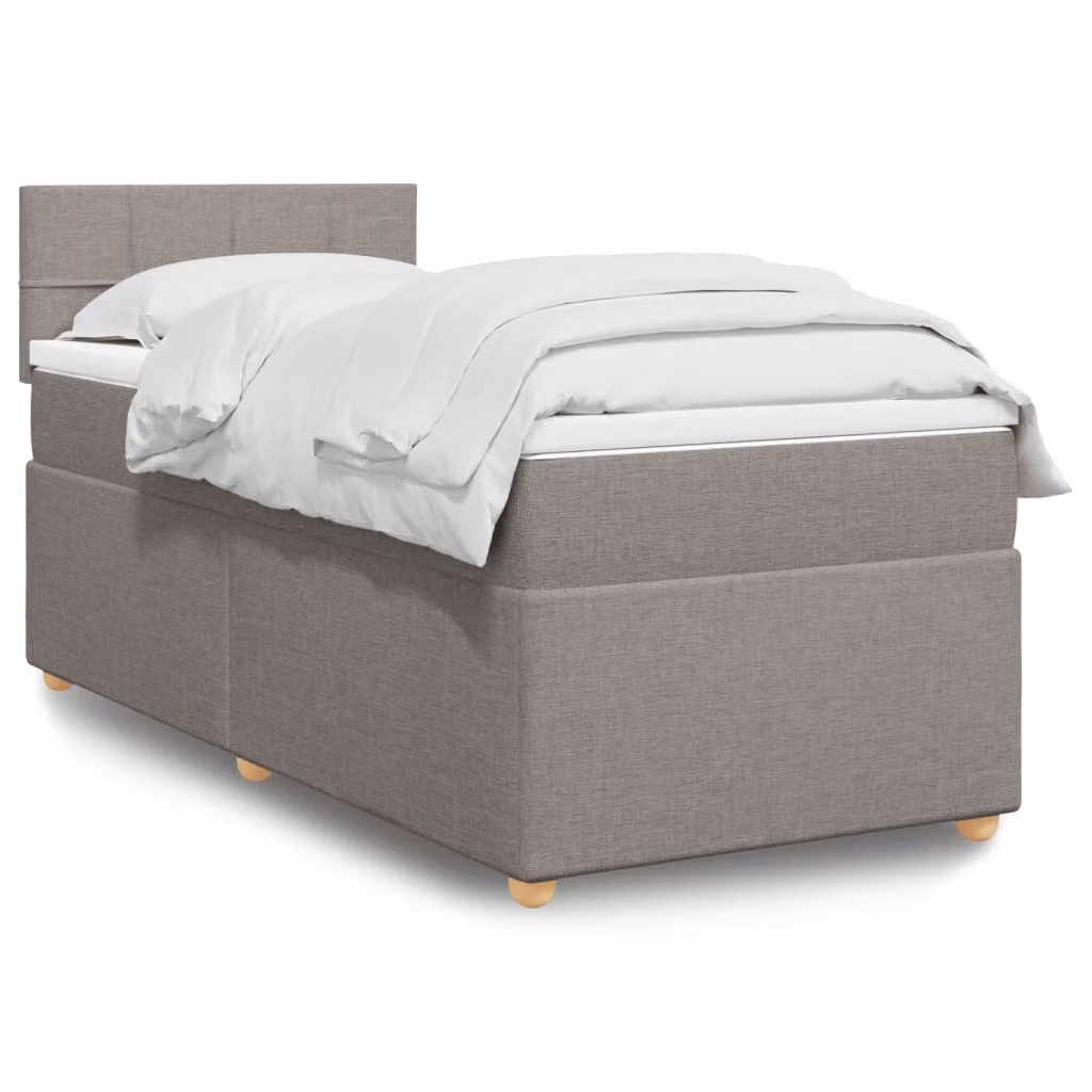vidaXL Giroletto a Molle con Materasso Ibrido in Tessuto, L/P/H: 90 x 190 cm