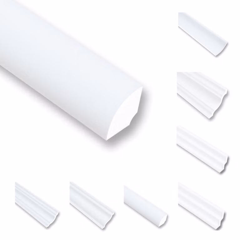 MDEKOR 30 metri di Cornici per Soffitto in Polistirene XPS Profilo Decorativo Bianco 20x20 cm Pacchetto Risparmio ND20