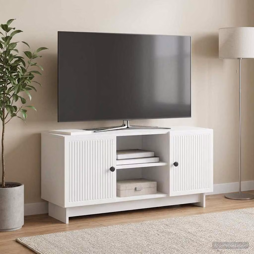 Mobile TV vidaXL in stile vintage, Bianco, L/P/H: 102 x 34,5 x 50 cm