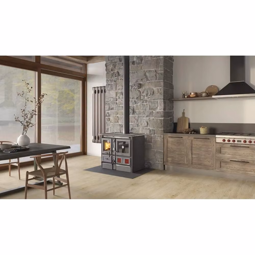 Termostufa a Legna La Nordica Termorosa XXL DSA 4.0 in Acciaio Smaltato Antracite – 2