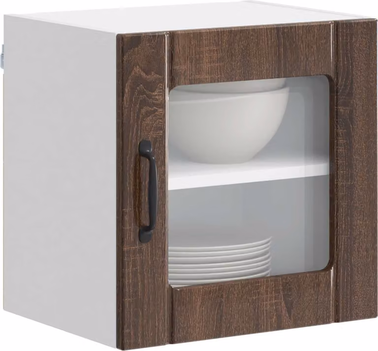 Mobile in vetro da parete LUCCA Rovere Marrone 40 x 31 x 40 cm