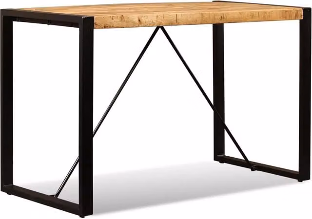 Tavolo da Pranzo | Tavolo da cucina in Legno Massello di Mango Grezzo 120 cm