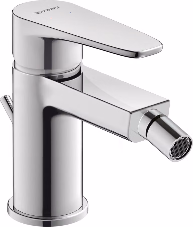Duravit B.1 Mitigeur monocommandé pour bidet, avec garniture d'écoulement, saillie 127mm, B12400001010, B12400001010