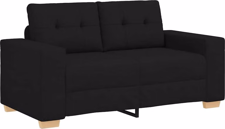 Divano Divanetto Nero 160x77x82 cm in Tessuto