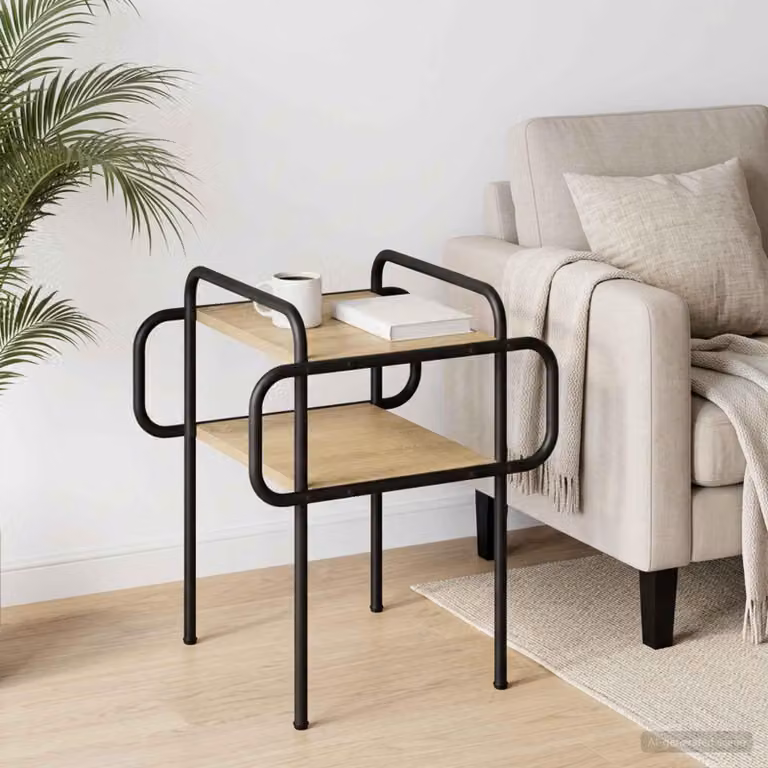 Maison Exclusive - Tavolino Sonoma in legno impiallacciato, 40 x 40 x 51 cm
