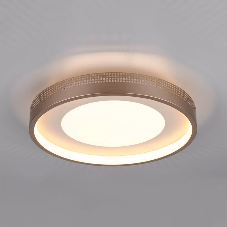 Trio Lighting Plafoniera a LED Solea, Marrone / Ruggine, Soggiorno / Sala da pranzo, Plastica, Moderno, Plafoniera LED