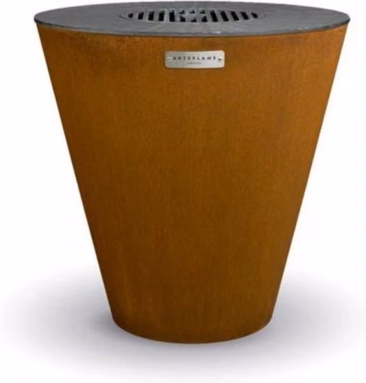 Arteflame One30 BBQ e braciere in acciaio corten marrone con piastra di cottura in ghisa, L: 76 cm, H: 79 cm – 1