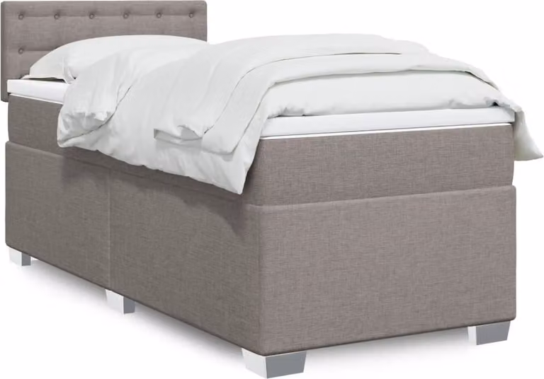 Maison Exclusive - Letto boxspring con materasso Taupe 100x200 cm Tessuto