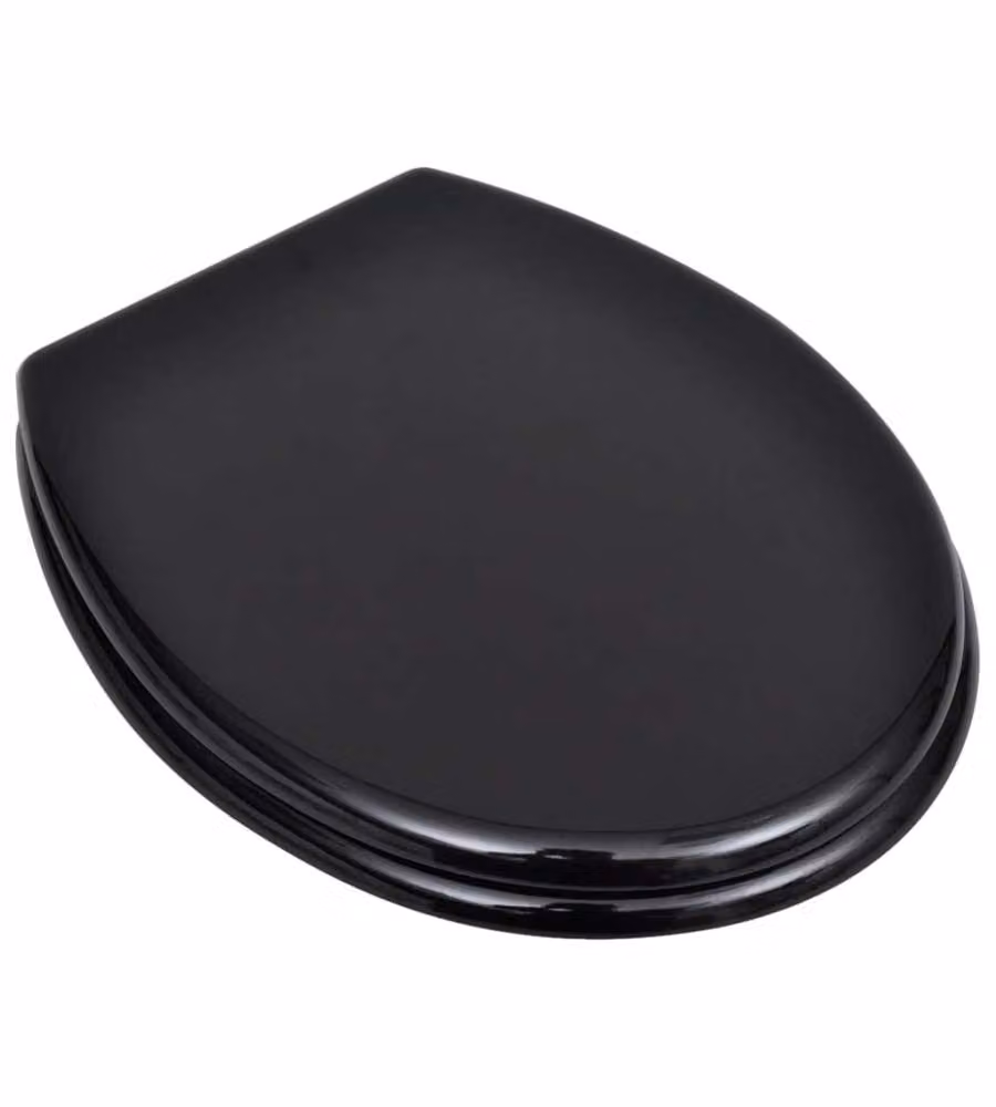 Tavolette WC con Coperchi 2 pz in MDF Nere