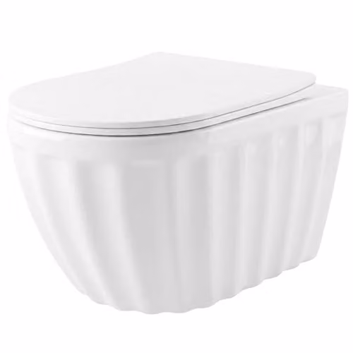 Rea - Ciotola WC sospesa Duo Tornado - Bianco - 54 x 37 x 34,5 cm