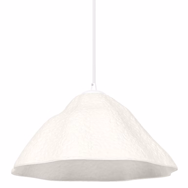 Lampada a sospensione LEDVANCE, decorata con motivi di foglie di loto, realizzata in metallo e cartapesta, attacco E27, diametro di 396 mm, paralume realizzato con materiali riciclati, facile da installare