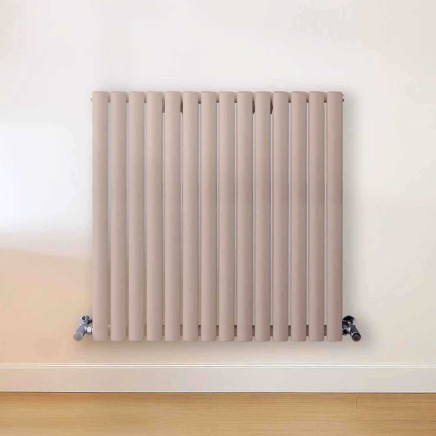 Radiatore di Design Orizzontale Rosa (Rose Petal Rosa) - 800mm x 826mm - Pannello Doppio  - Revive