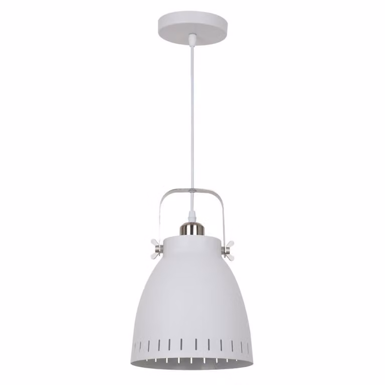 Lampada a sospensione industriale Italux Franklin bianco MD-HN8026M-WH+S.NICK