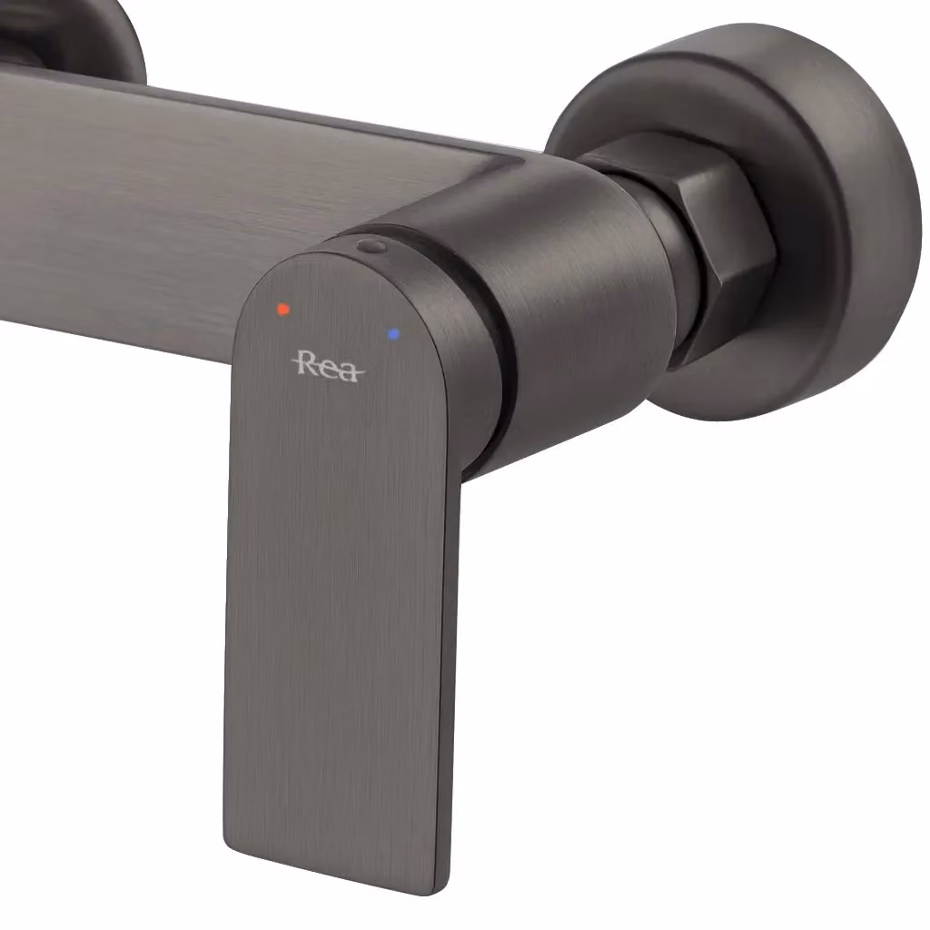 Rubinetto da vasca a parete Rea Storm Titanium in ottone color oro e grigio – 2