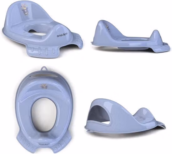 Sedile per bambini per WC universale in plastica blu senza BPA