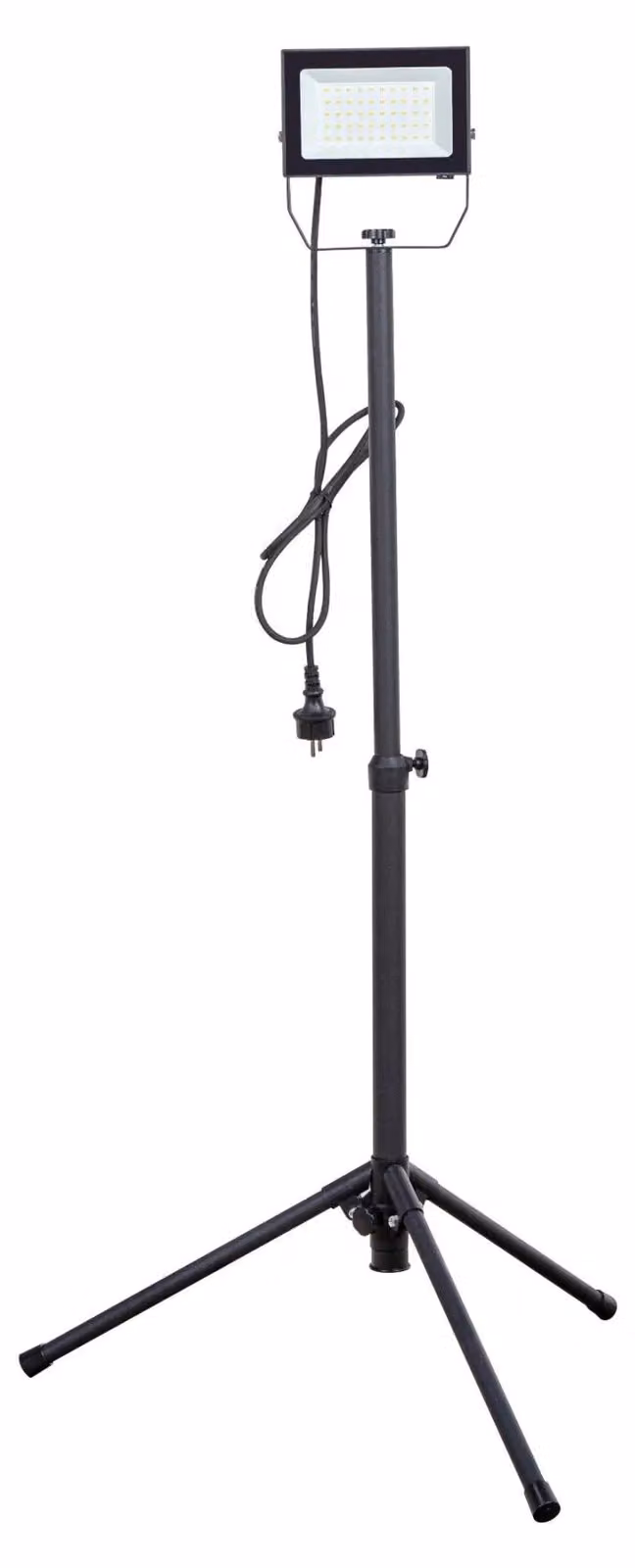 Faretto LED da cantiere con stativo, 50W, 5000 lumen, grado di protezione IP65, ideale per officine e cantieri