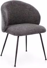 Sedia moderna Bizzotto in tessuto grigio con struttura in metallo