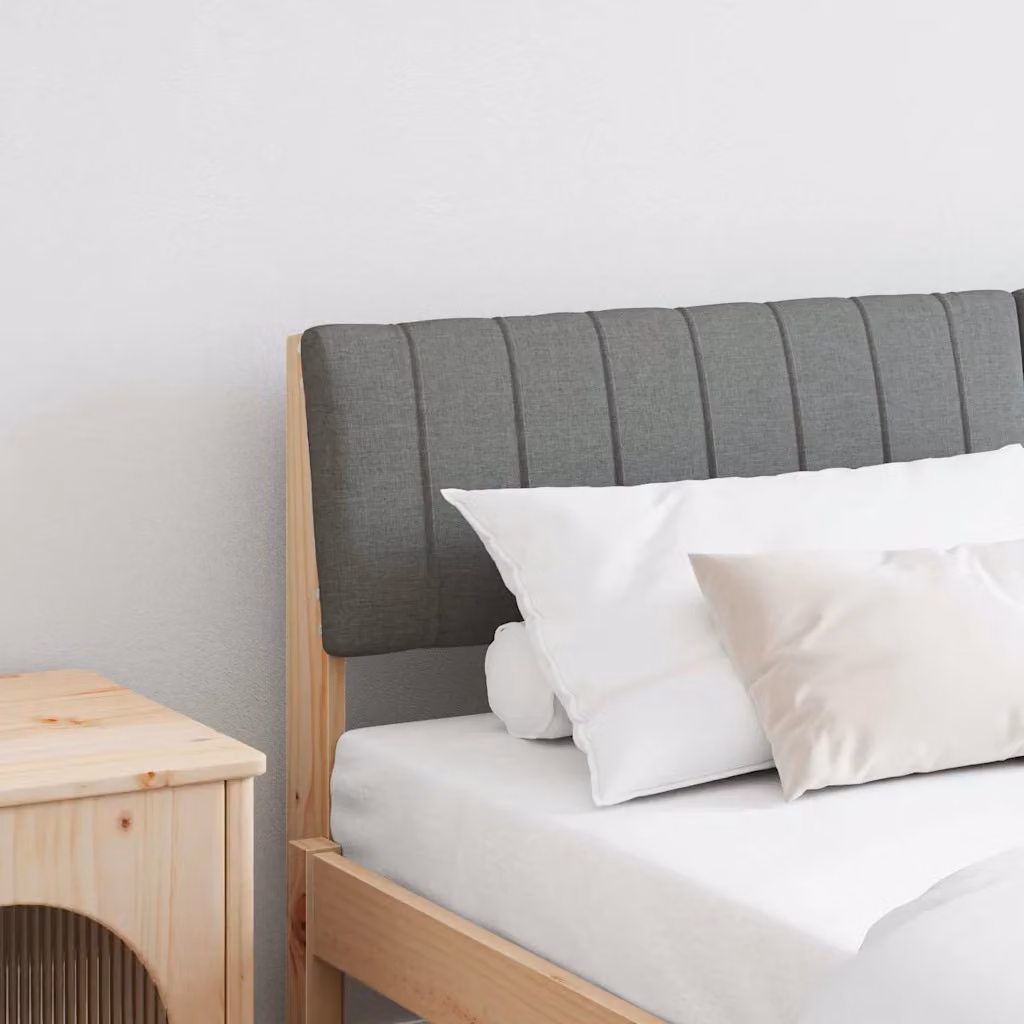 Testiera imbottita vidaXL in pino massello Grigio scuro 150 cm
