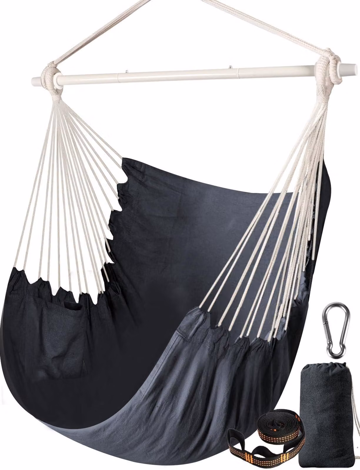 Sedia a dondolo – Grande poltrona relax in cotone, adatta sia per interni che per esterni