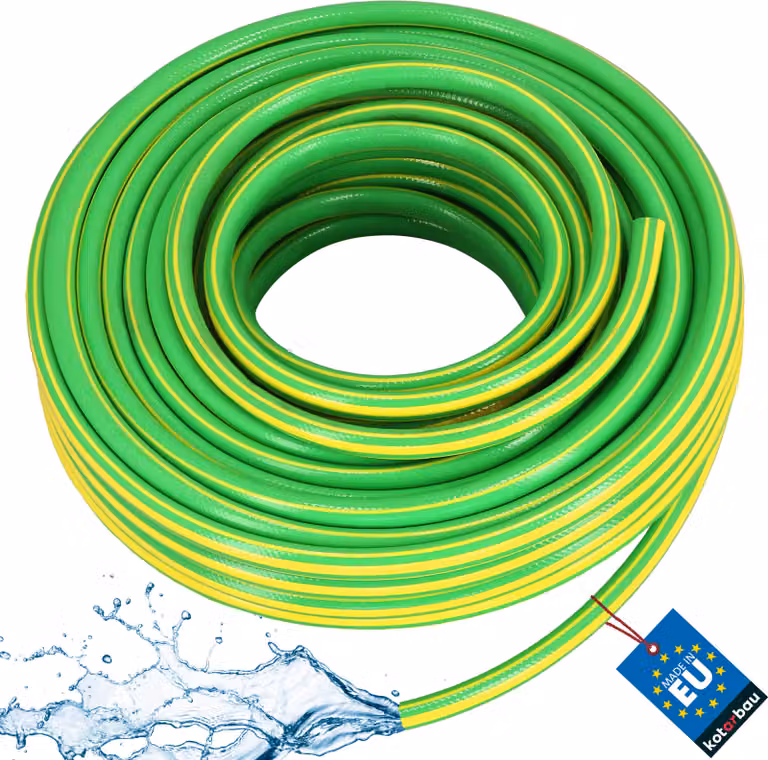 KOTARBAU® Tubo Acqua Giardino PVC 30 m Verde Giallo Tubo Giardino 3/4 Pollice 4 Strati Flessibile Resistente