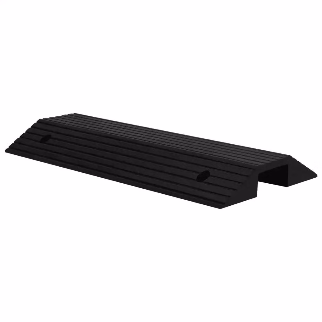 Set di 2 Rampe per Soglia a Ponte CFW1047088 in Gomma Nera L 80 cm x P 40 cm x H 8 cm – 2