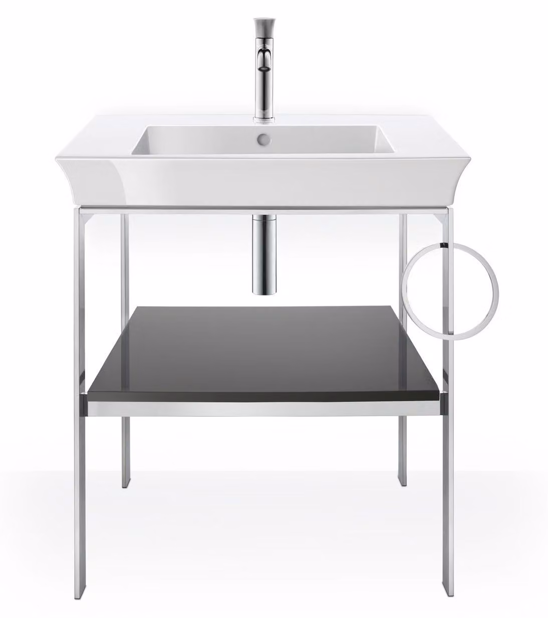 Duravit White Tulip, mitigeur monocommande de lavabo M, sans garniture découlement, saillie 125 mm, WT1020002010, WT1020002010
